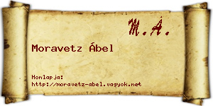 Moravetz Ábel névjegykártya