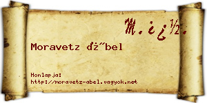 Moravetz Ábel névjegykártya