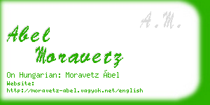abel moravetz business card